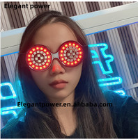 Lunettes de lumière LED colorées festival de musique DJ jouant des lunettes de performance de disque lunettes laser