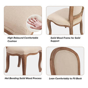 เก้าอี้ <span class=keywords><strong>Louis</strong></span> Royal สำหรับงานแต่งเบาะคลาสสิกสไตล์ฝรั่งเศสเก้าอี้ไม้สไตล์วินเทจ - Product Image 4