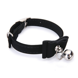 Pet Bow <b>Bell</b> Collars Adjustable For Cats <b>Small</b> Size Monochrome Style Red Brown Blue Colors - Product Image 3