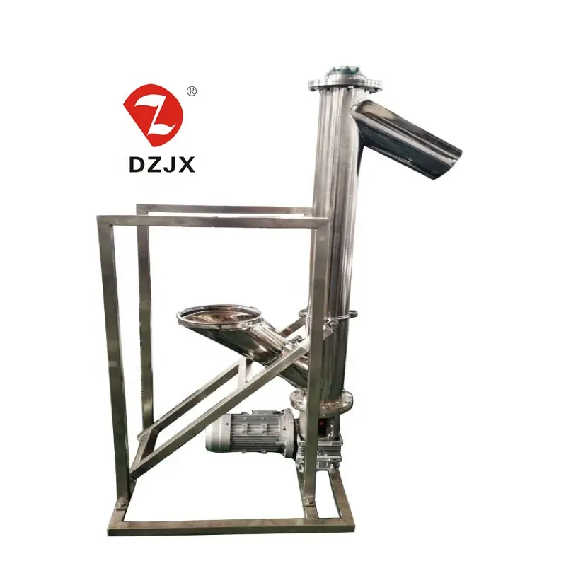 DZJX כדורי עץ נסורת אבקת מקדחת מסוע מכונת יצרן/צינור תבואה אנכי מקדחת בורג מסוע מכונה