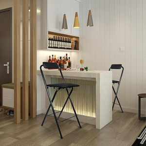 <span class=keywords><strong>เก้าอี้</strong></span>บา<span class=keywords><strong>ร์</strong></span>หนังพับได้แบบพกพาพร้อมพนักพิงสูง<span class=keywords><strong>เก้าอี้</strong></span>พับสำหรับห้องครัวร้านกาแฟเพลงกีตาร์ใช้ - Product Image 2