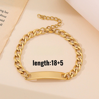 Pulseras Curvas de Acero Inoxidable Estilo Muestra, Superventas, con Grabado, Pulseras y Joyería DIY Unisex