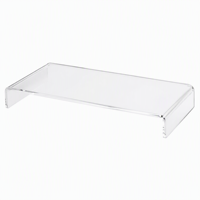 Cache-clavier en acrylique personnalisé transparent pour bureau, protection de clavier d'ordinateur à profil bas, boîtier OEM avec logo