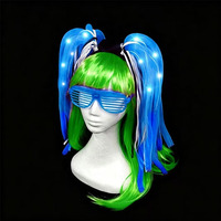 Nouveau modèle de bandeau LED lumineux pour Halloween, idéal pour les fêtes, le cosplay et les tresses, avec dreads colorés clignotants
