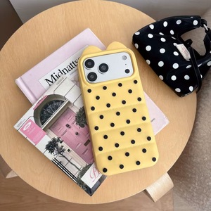 Funda de silicona suave con orejas de gato y estampado de lunares para iPhone 17/16/15 Pro Max, protección 360 anticaída para Apple 14/13/12 - Product Image 5