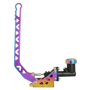 Universal Neo Chrome Vertical tipo freno de mano Sim Racing Sports Car Hydro ajustable Drift Oil Kit de manija de freno de mano hidráulico