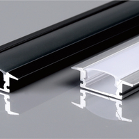 Profil LED en aluminium anodisé sur mesure 17x7 Edge Source Factory, canal élégant et professionnel pour l'éclairage intérieur