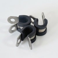 Collier de serrage métrique en acier inoxydable isolé avec doublure en caoutchouc, finition zinc, à vis sans fin, pour câbles électriques et supports de tuyaux