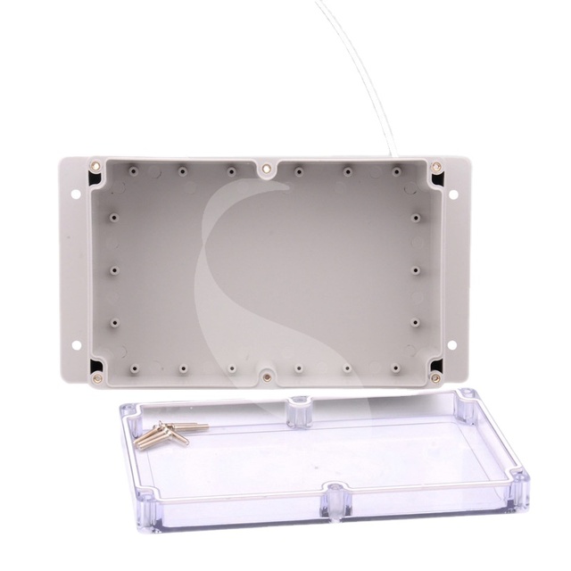 SAIPWELL Plastic case With clear Cover and Mounting Flanges IP66 Weatherproof Enclosure IP65 IP67 NEMA 4 ABS PC Box for PCB PCBA