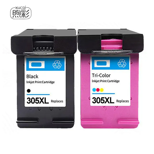 Xucai-Compatibele Hp 305 305xl Zwarte Driekleurige Inktcartridge Voor Deskjet 2710 2720 Plus 4110 4130 Afgunst 6010 Pro 6420 Serie