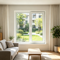 Fenêtre coulissante en PVC standard personnalisée RC4 pour projet de logement abordable