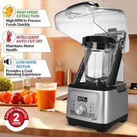 Food Mixer Touchscreen Blender 2l Grote Capaciteit Commerciële Smoothie Geluiddichte Blender High Speed Power Grinder Blender