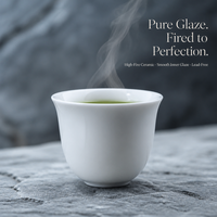 Ensemble de tasses en céramique Moonlight, style turc moyen-oriental, tasses à thé et à café noires de 70 ml avec bord doré