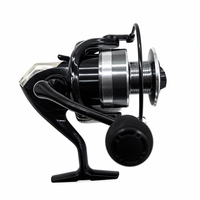 Moulinet de pêche spinning et baitcasting taille 2000, bobine en aluminium durable de haute qualité, 1 roulement à billes, pour eau douce, vente en gros économique