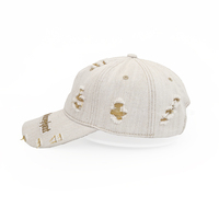 Personalizado 3D Carta Bordado Logo Vintage Moda Algodón Lavado Equipado Desgastado Lavado Deportes Papá Gorras de béisbol Sombrero