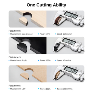 Máy khắc laser gỗ để bàn LASER TREE 10W, máy khắc laser CNC với hệ thống hỗ trợ khí, diện tích làm việc 300*300mm, dùng được cho gỗ, cao su, đá - Product Image 3