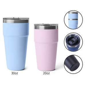 Stainless Steel Tumbler 20oz 30oz Insulated Travel Mug For Coffee Water On The Go - Product Image 3