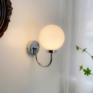 Bauhaus Style Spherical Glass <b>Wall</b> Lamp Led E27 Bulb Base For Corridor Bedroom Study <b>Bedside</b> Minimalist Nordic Modern <b>Lighting</b> - Product Image 1