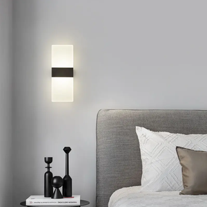 Pour UL certifié 220V LED applique murale pour bureau moderne hôtel couloir éclairage décoratif rectangulaire aluminium acrylique chevet - Product Image 2