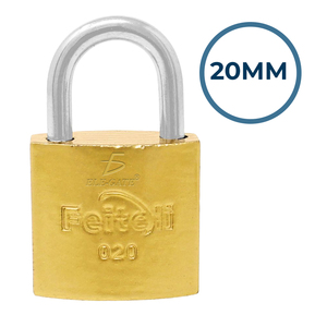 กุญแจทองเหลืองเฟอเทลี ขนาด 20 มม. แบบห่วงสั้น สำหรับล็อครถจักรยาน - Product Image 4