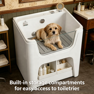 USMILEPET Station de toilettage professionnelle pour animaux de compagnie en acrylique, baignoire de massage, lavabo de luxe pour animaux, équipement de toilettage - Product Image 5