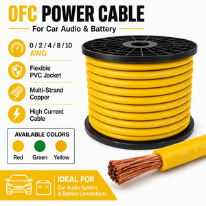 Câble <span class=keywords><strong>électrique</strong></span> pour autoradio en cuivre OFC 100% <span class=keywords><strong>de</strong></span> fabrication chinoise, <span class=keywords><strong>calibre</strong></span> 024810, en rouleau - Product Image 1