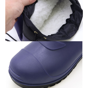 Botas de lluvia de tubo alto para hombre, calzado resistente al aceite y al deslizamiento, zapatos cálidos de agua, zapatos de goma de algodón para invierno, venta al por mayor, 869 - Product Image 4