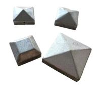 Accessoires de tête de colonne de garde-corps carrés en stock pour escaliers, clôtures de construction, accessoires métalliques montés sur le dessus, personnalisables