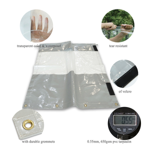 0.7mm Super Clear PVC Film Balcon Couverture Étanche <span class=keywords><strong>Extérieure</strong></span> Transparent Bâches Auvent en Rouleaux pour Rideaux de Pergola - Product Image 2