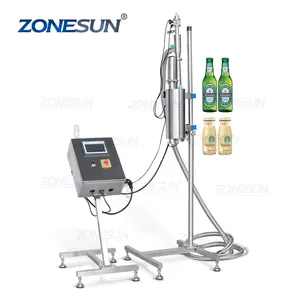 ZONESUN ZS-LN01 Full Automatic Juice Beer Beverage Cooking Oil Can Bottle Liquid Nitrogen Filling Dosing Machine