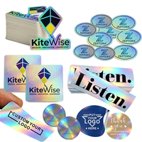 Autocollant holographique personnalisé en vinyle PVC imperméable avec impression de logo sur mesure, écologique et lumineux, découpé sur mesure