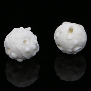 Bola de cerámica de alúmina porosa perforada, soporte personalizado de fábrica, 6mm, 10mm, 25mm, muestra gratis, cerámica Industrial redonda gris - Product Image 2