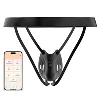 Masturbateur Pénien Portable pour Homme, Vibrateur Testiculaire Agrandi, Cage de Chasteté, Contrôle à Distance par APP, Culotte Vibrante BDSM, Jouets Sexuels pour Hommes