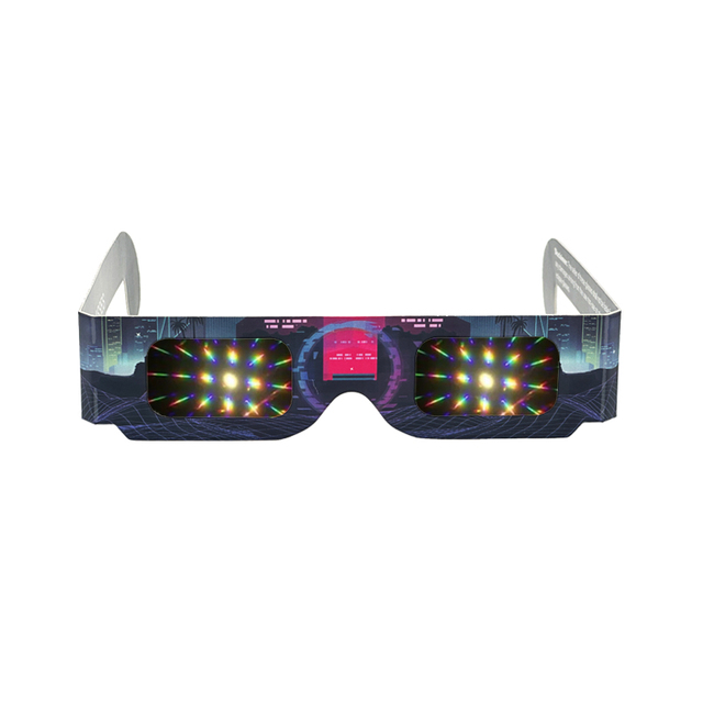 Cheap Price Promotional Gift Diffraction Paper 3D Fireworks Glasses for Festival Party