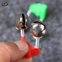 Hangxiang Bissanzeiger Angelruten-Glocken & Spitzenclip-Ring Grün ABS+Metall 37g Outdoor-Angelzubehör mit Rutenklemme