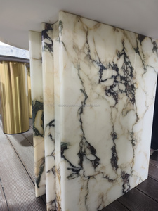 Tấm đá cẩm thạch Calacatta Viola cao cấp, làm theo yêu cầu, mặt bàn bếp và bàn ăn được đánh bóng, với vân đá trắng tím. - Product Image 5