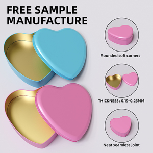 Caja de Metal Romántica con Forma de Corazón Grande para Recuerdos de Boda, Dulces, Embalaje de Regalos, Caja de Regalo Metálica Colorida, Venta al Por Mayor - Product Image 2
