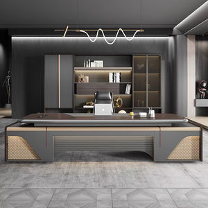 Fabrika Modern mobilya yönetici ofis masası MDF ofis masa yönetici siyah modern ofis masası - Product Image 2