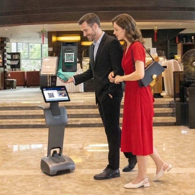 Temi Fully Automatic Hotel Reception Robot 5kg Payload 1m/s Speed for Check-in Assistant Customer Service Autonomous Robot