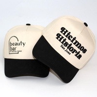 Casquette de baseball bicolore à 5 panneaux avec lettres brodées, style sportif urbain, motif léopard