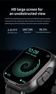 Đồng hồ thông minh 2 trong 1 D-8 tích hợp tai nghe, màn hình TFT 2.01 inch, nhiều mặt đồng hồ, nhiều chức năng, kiểu dáng cầm tay, bản đồ, dây đeo thép không gỉ - Product Image 4