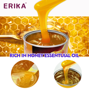 Cera enlatada de lata de metal con sabor a miel de 800g, fórmula hidratante suave para depilación profesional en casa - Product Image 2