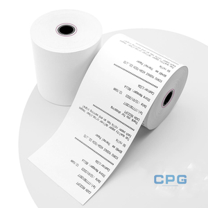 Papier thermique de haute qualité et bon marché de la marque CPG, rouleau de 80x80 mm, prix d'usine, certifié ISO9001, impression couleur personnalisée, utilisation pour les terminaux de point de vente/les distributeurs automatiques - Product Image 5