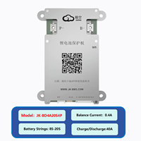 Placa de Protección Inteligente JK-BD4A20S4P para Baterías de Litio de 8S-20S, Carga/Descarga de 40A, Balance de 0.4A, Monitoreo por APP, Energía Solar
