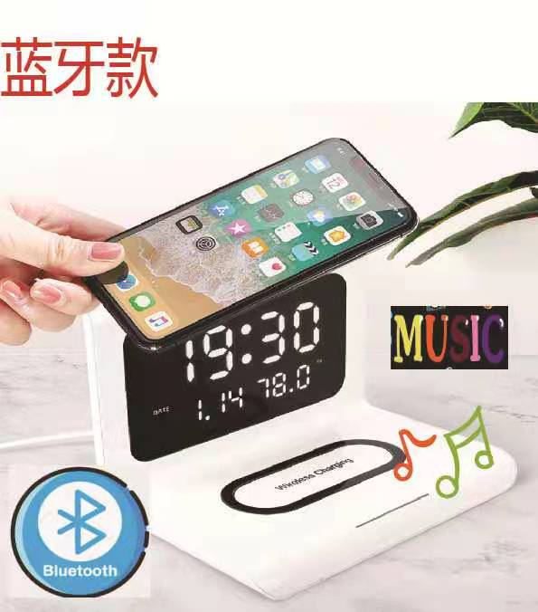Складной музыкальный будильник с Bluetooth, креативные часы с беспроводной зарядкой, многофункциональный календарь, внутренний измерительный прибор от производителя на заказ