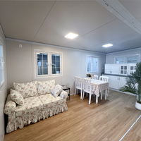 Maisons préfabriquées de luxe de style méditerranéen, bureaux en conteneurs, structure en acier galvanisé, bureau mobile détachable