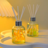 Diffuseur de parfum en verre cylindrique écologique de haute qualité 160 ml, sans alcool, pour chambre et toilettes, huile essentielle rafraîchissante