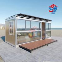 Quiosco Comercial Tipo X, Contenedor Plegable, Tienda Prefabricada, Oficina, Edificio, Hotel, Supermercado, Diseño Moderno, Tipo Sándwich