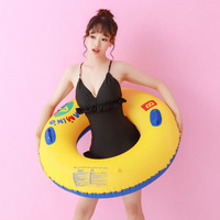 Bouée de natation gonflable pour enfants, jouet de piscine, imprimé alphabet ABC, flotteur pour tout-petits, flotteur rond classique, PVC durable, plage, extérieur