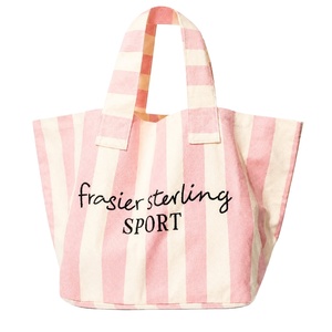 Striped Canvas Tote <b>Bag</b> with Rope Handles Customizable Logo Eco-Friendly for Promotional Events - Product Image 1
